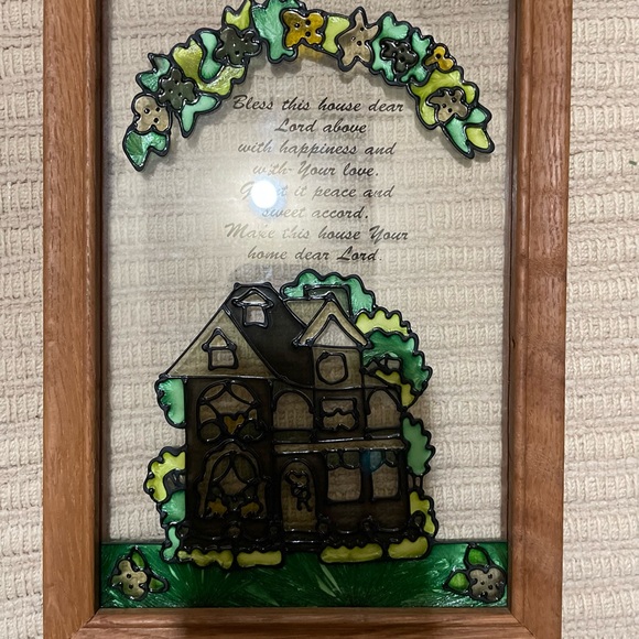“Bless this house….” Framed Glass Picture 7X10” - Picture 3 of 3